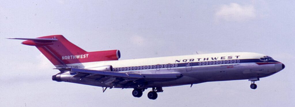 N467US, the aircraft involved in the hijacking by db cooper. mystery of db cooper